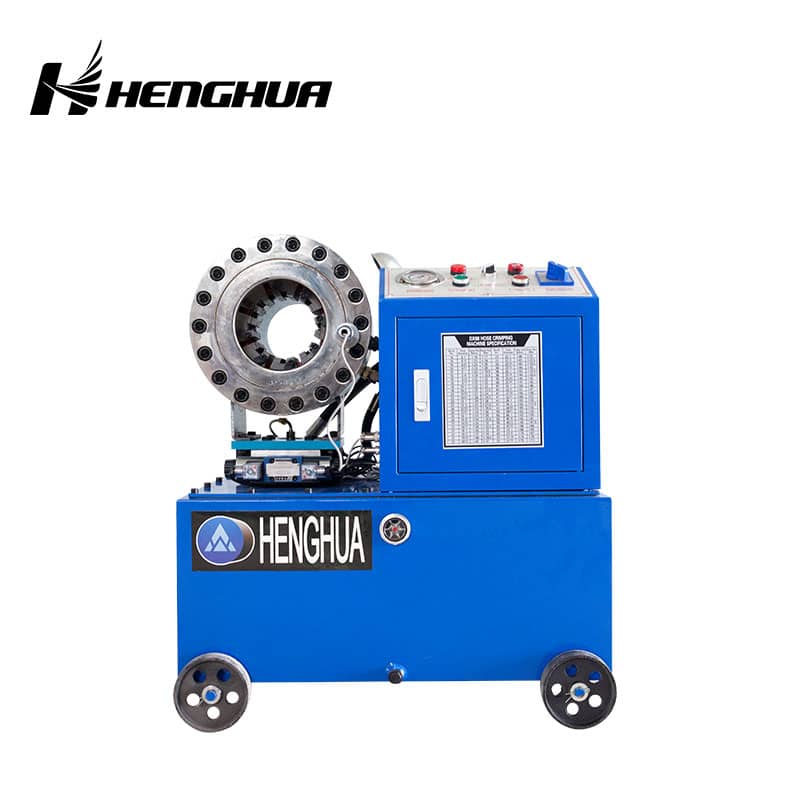 DX68W 220V 12 Sets Free Dies Hydraulic Hose Crimping Machine With Wheel / Hose Crimper 